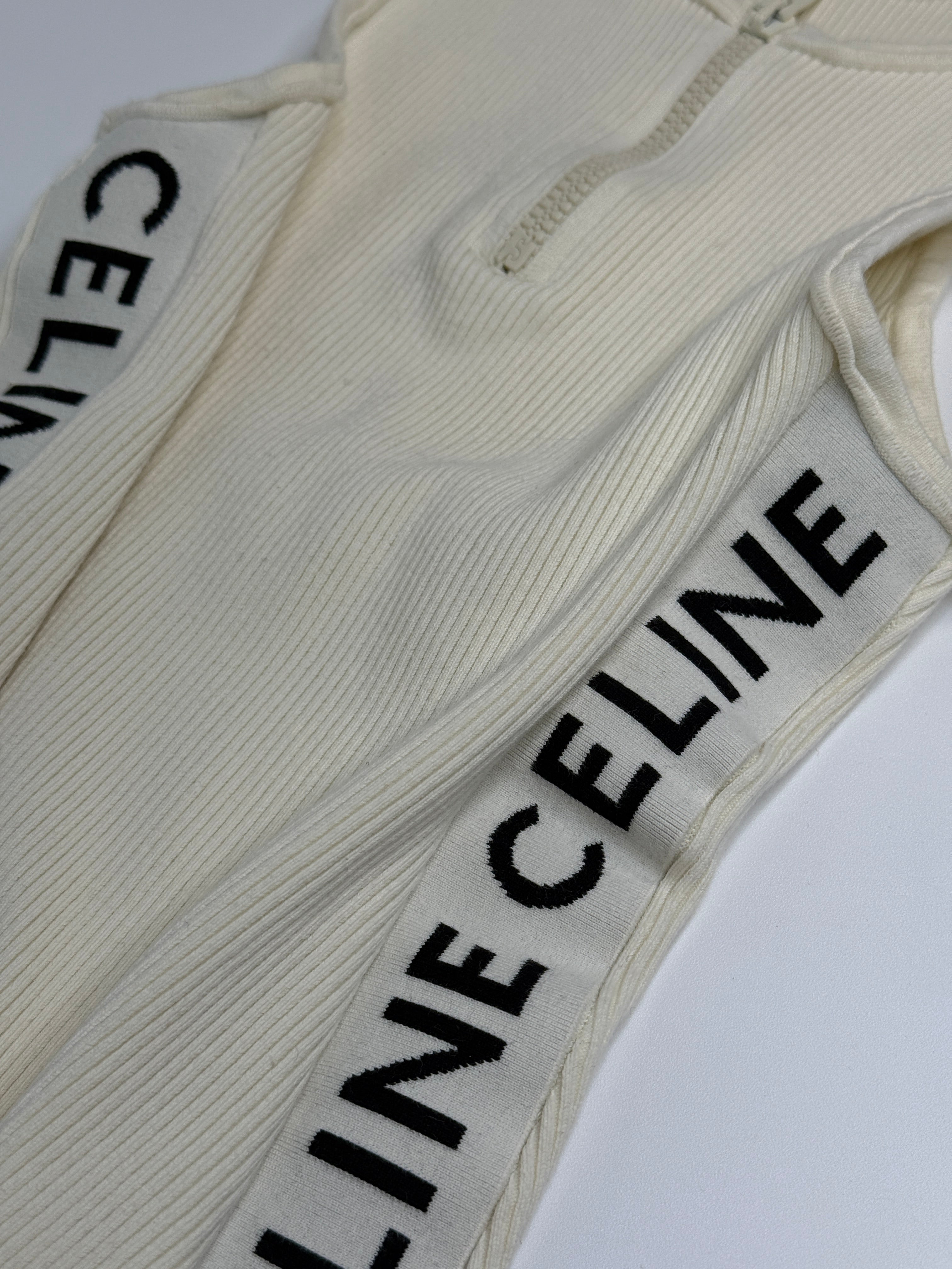 Celine Logo Bodysuit  (Size IT40/UK8)