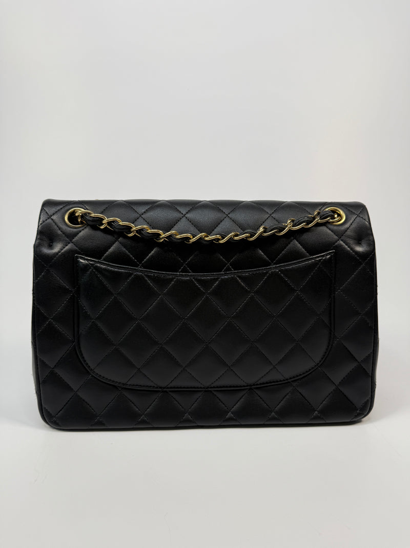 Chanel Jumbo Black Lambskin Leather With GHW