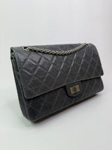 Chanel Medium 2.55 Reissue Flap Bag In Grey Calfskin With RHW