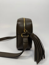 Gucci Soho Disco Crossbody Bag In Khaki  Leather