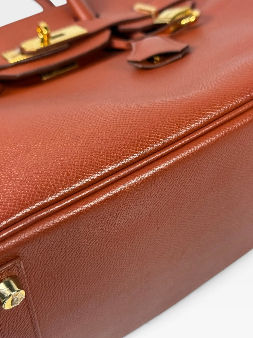 Hermès Birkin 30 In Rouge Venetian Epsom Leather With Gold Hardware. 100% authentic and preloved in excellent condition