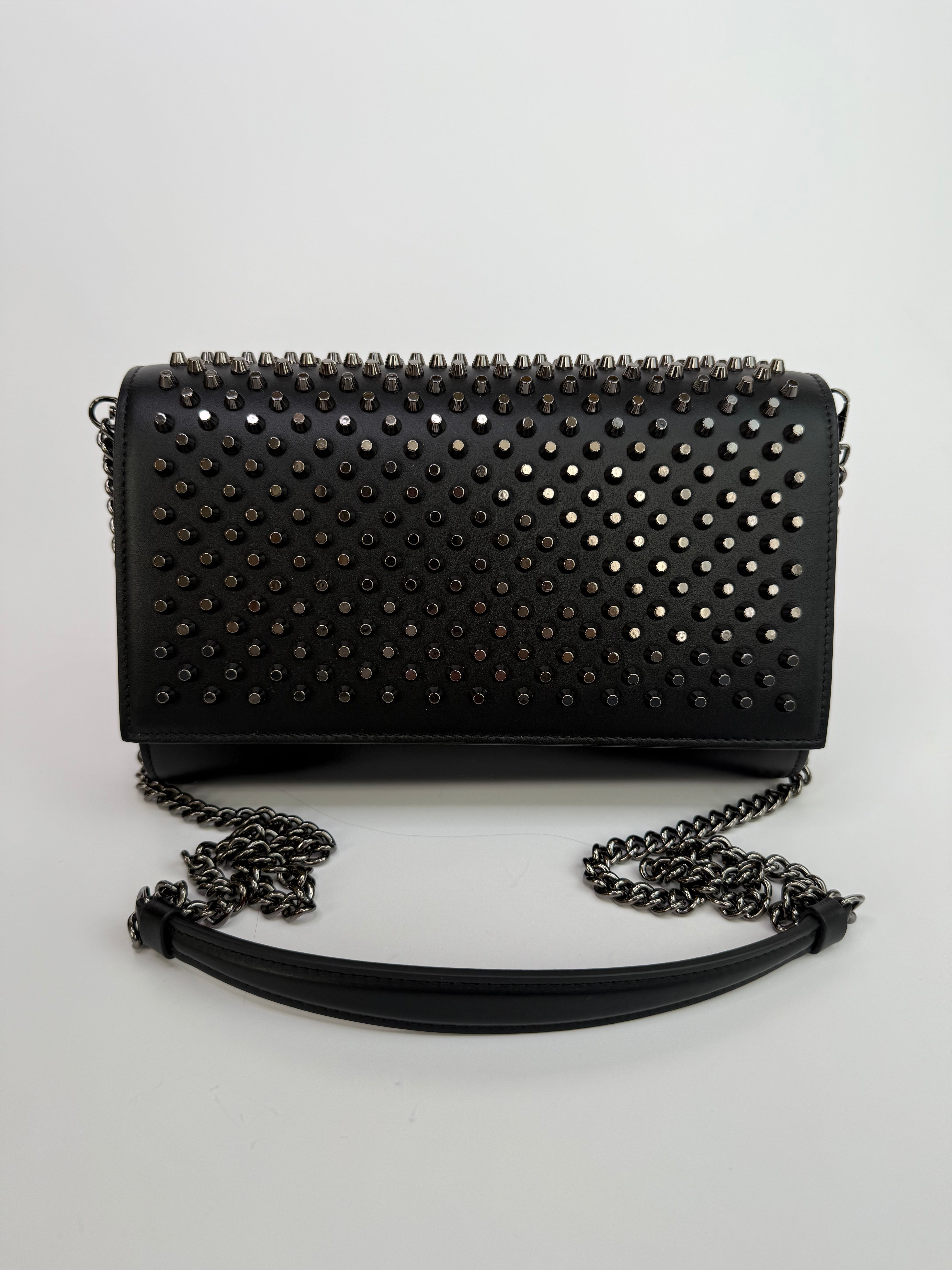 Christian Louboutin Paloma Embellished Leather Clutch