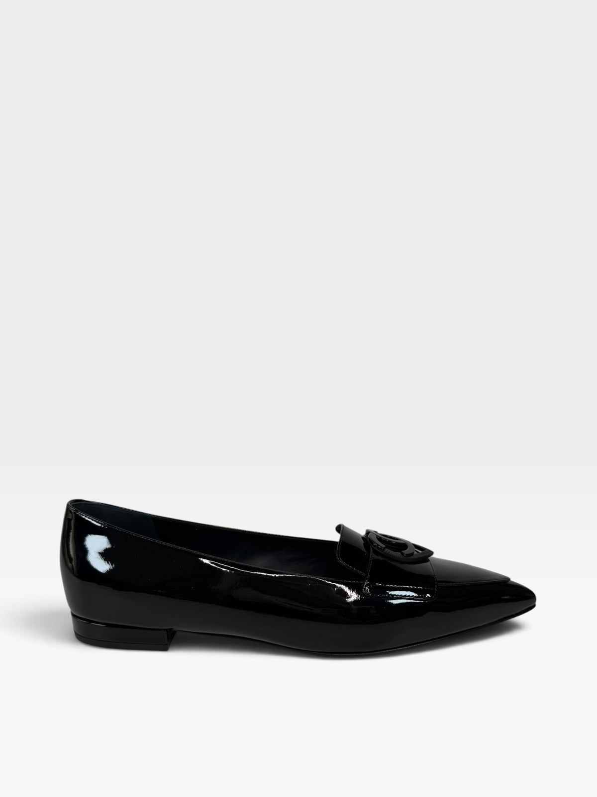 Chanel Black Patent Loafers (Size 39.5 / UK 6.5) 100% authentic and preloved in excellent condition