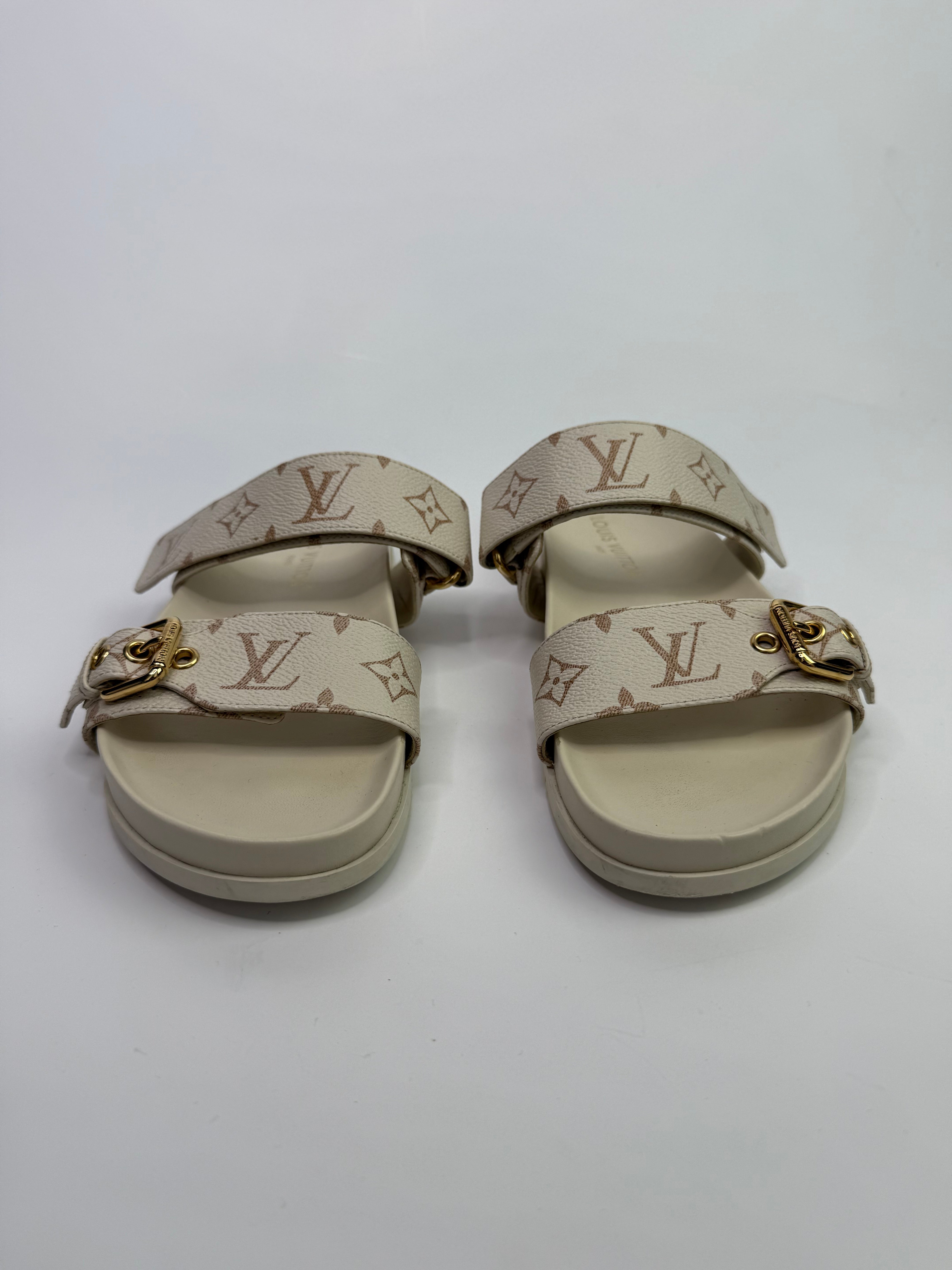 Louis Vuitton Bom Dia Flat  Mules (Size 40/UK7)