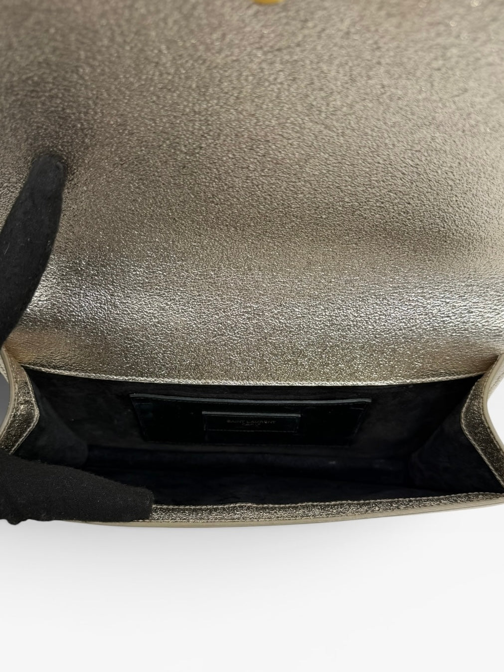 Saint Laurent Cassandre Clutch In Champagne Gold. Authentic and preloved in very good condition.