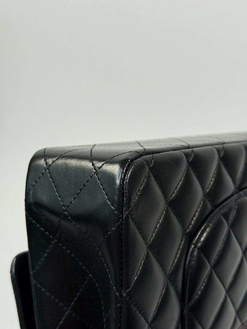 Chanel Medium Classic Double Flap Black Lambskin With GHW