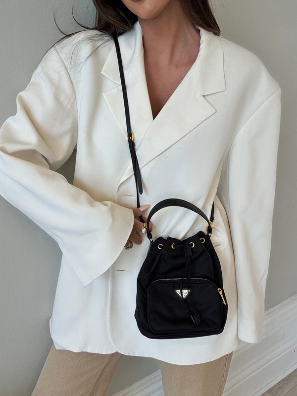 Prada Prada Duet Re-Nylon Bucket Bag
