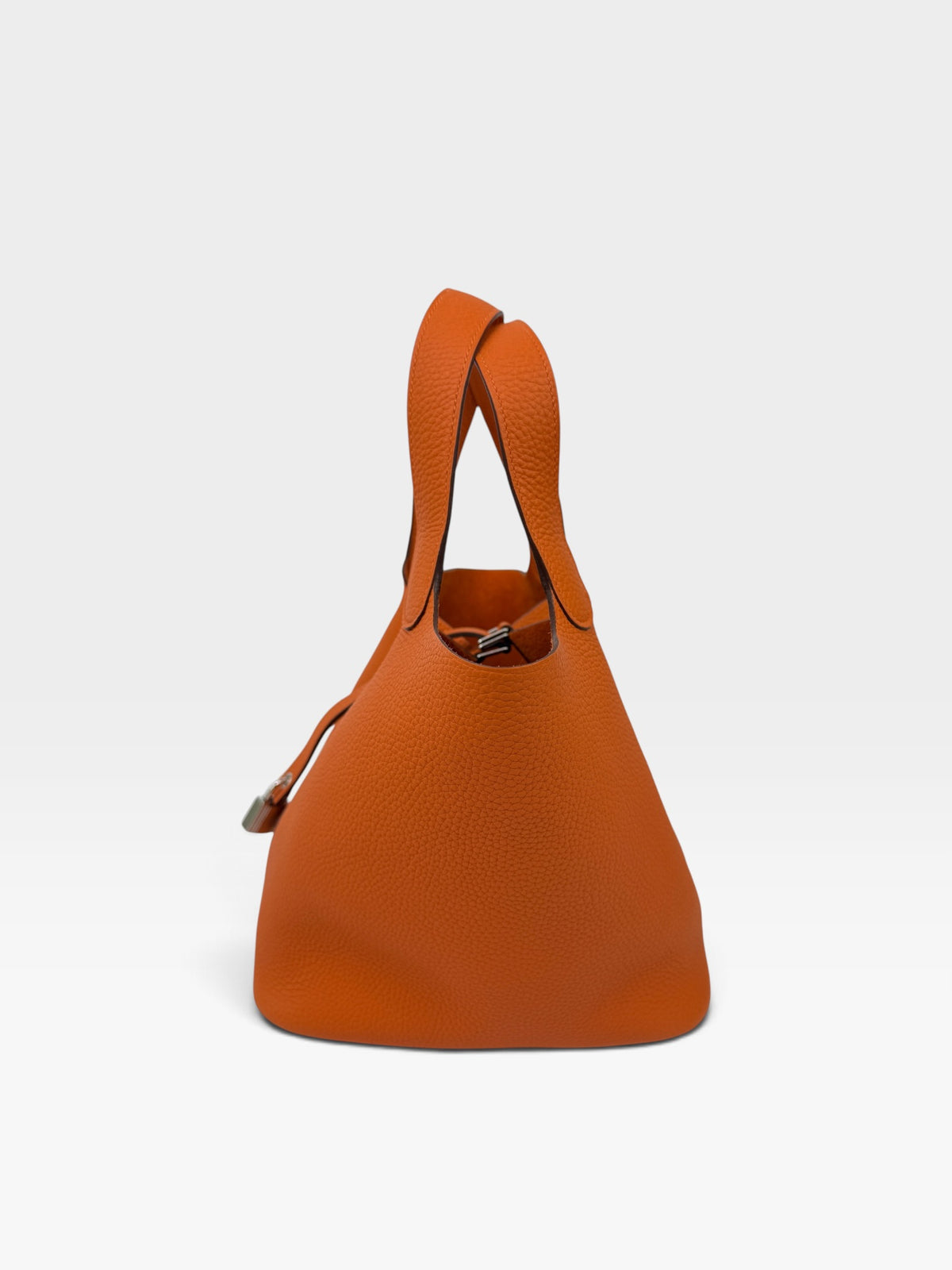 Hermès Picotin 22 In Orange Clemence Leather With Palladium Hardware
