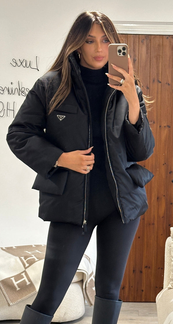Prada Re Nylon Belted Jacket (Size 38/UK 6)