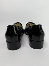 Chanel Black Patent Loafers  (Size 38/UK5)