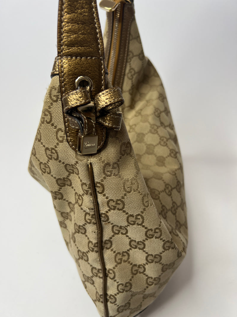 Gucci Vintage Beige Hobo Shoulder Bag