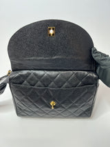 Chanel Vintage Black Caviar Leather Camera Bag