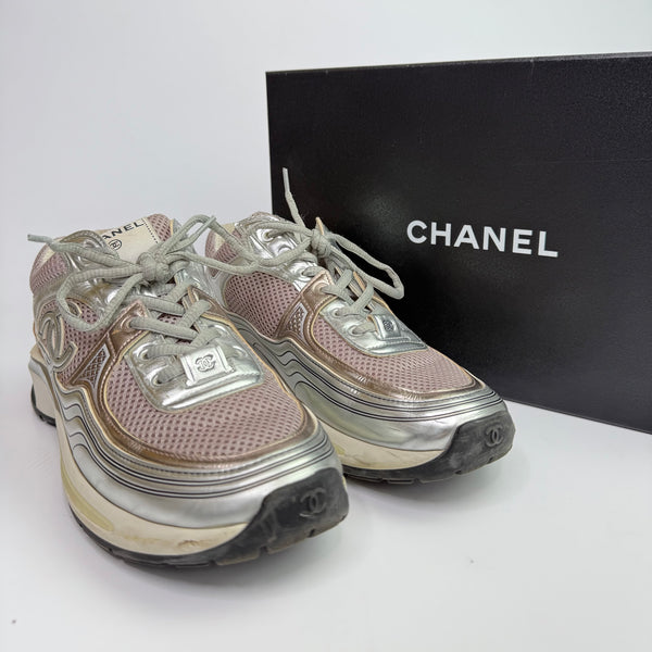 Chanel CC Metallic CC Sneakers (39.5 /UK 6.5)