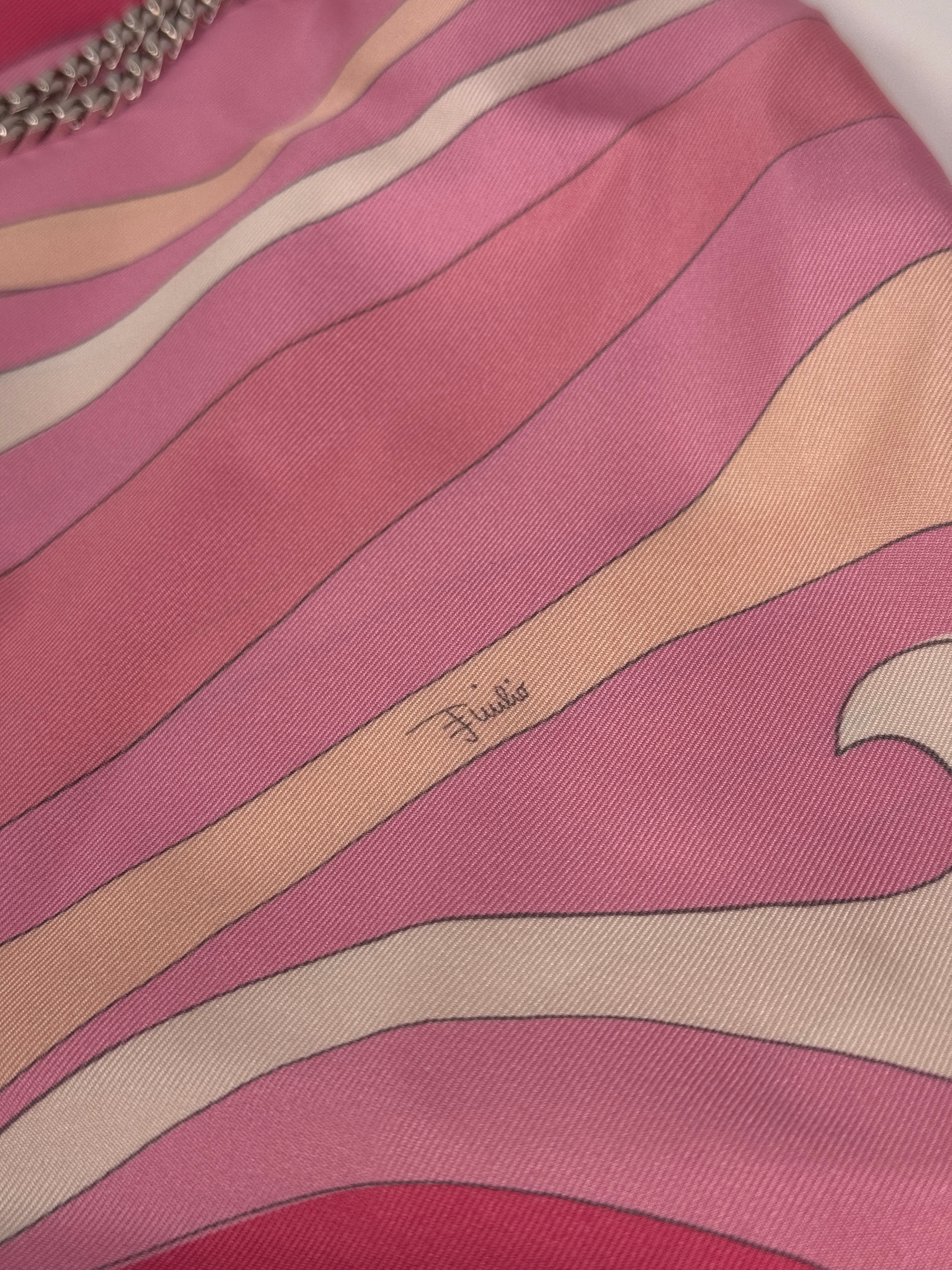 Emilio Pucci Halterneck Print Chain Top