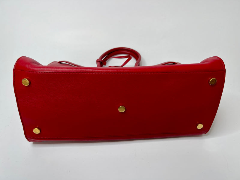 Saint Laurent Sac De Jour In Red Leather