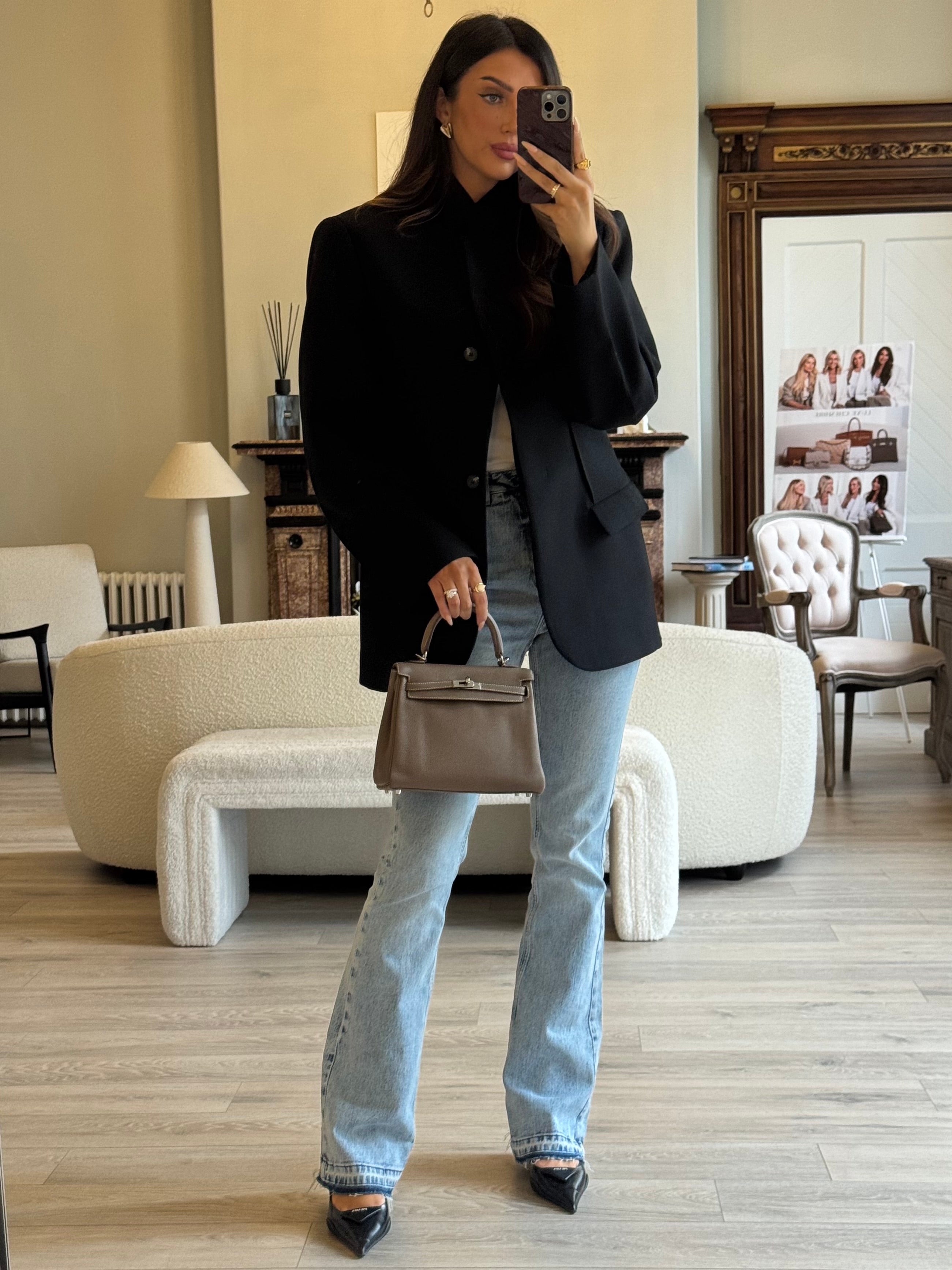 Hermès Kelly 25 In Etoupe Togo Leather With PHW