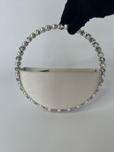 L'ALINGI Eternity crystal-embellished satin clutch bag
