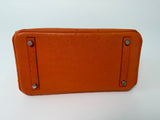 Hermès Birkin 30 In Orange Ostrich With Palladium hardware
