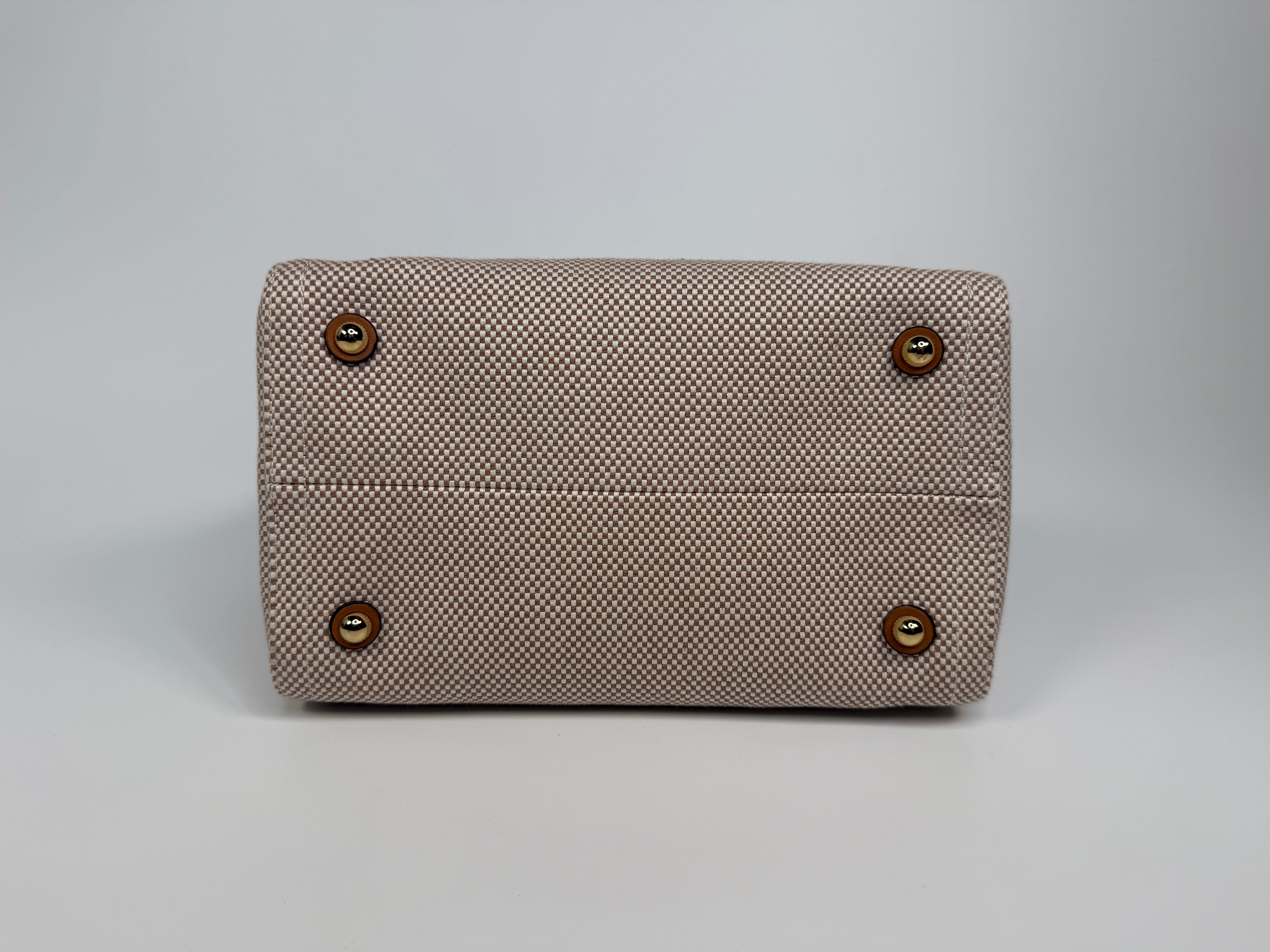 Valentino Garavani Small Antibes Canvas Shopping Bag Canvas brown and leather 