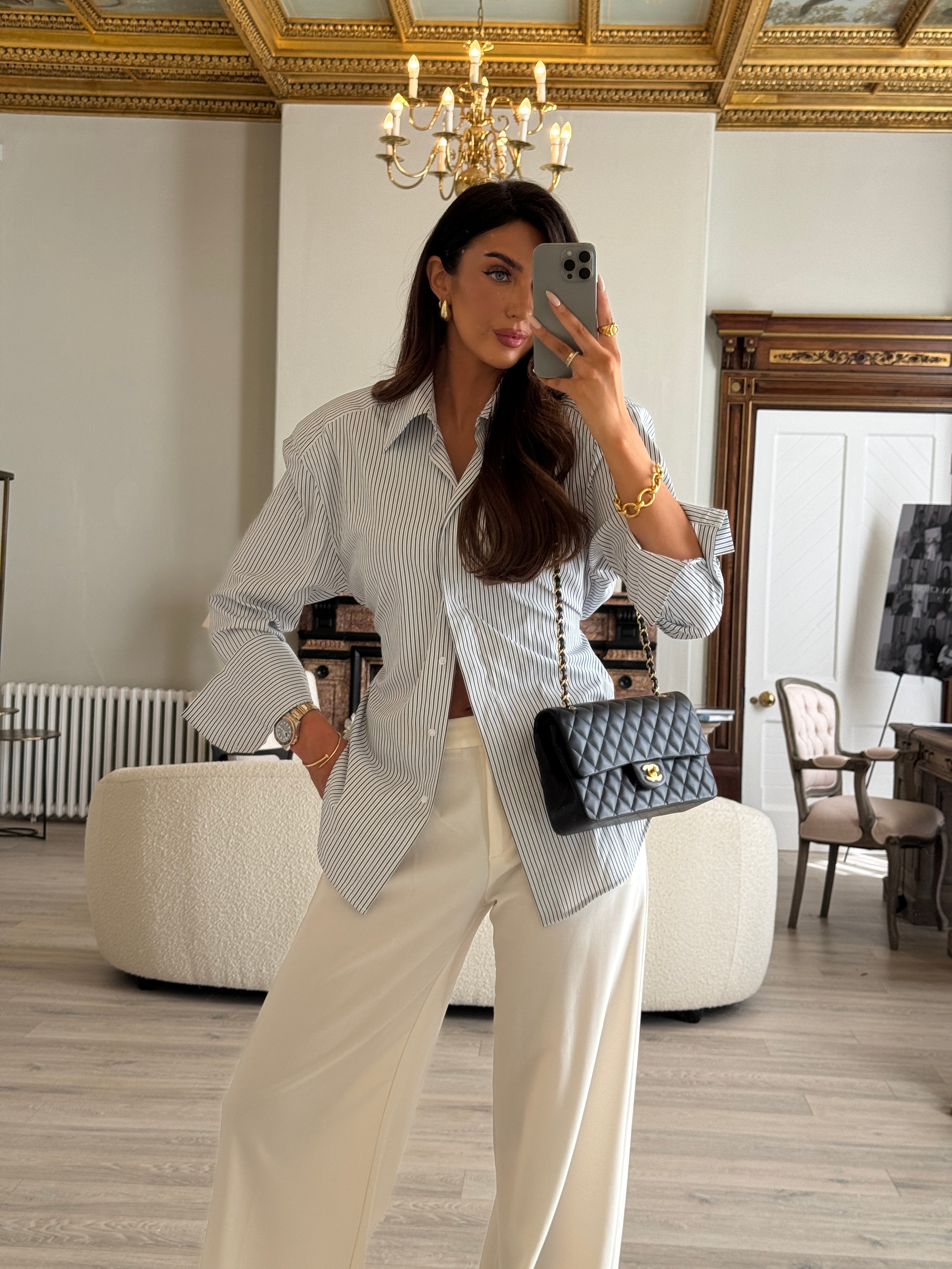 Chanel Medium Classic Double Flap Black Lambskin With GHW