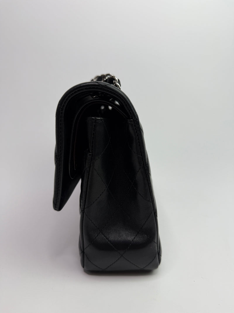 Chanel Medium Classic Double Flap Black Lambskin With SHW