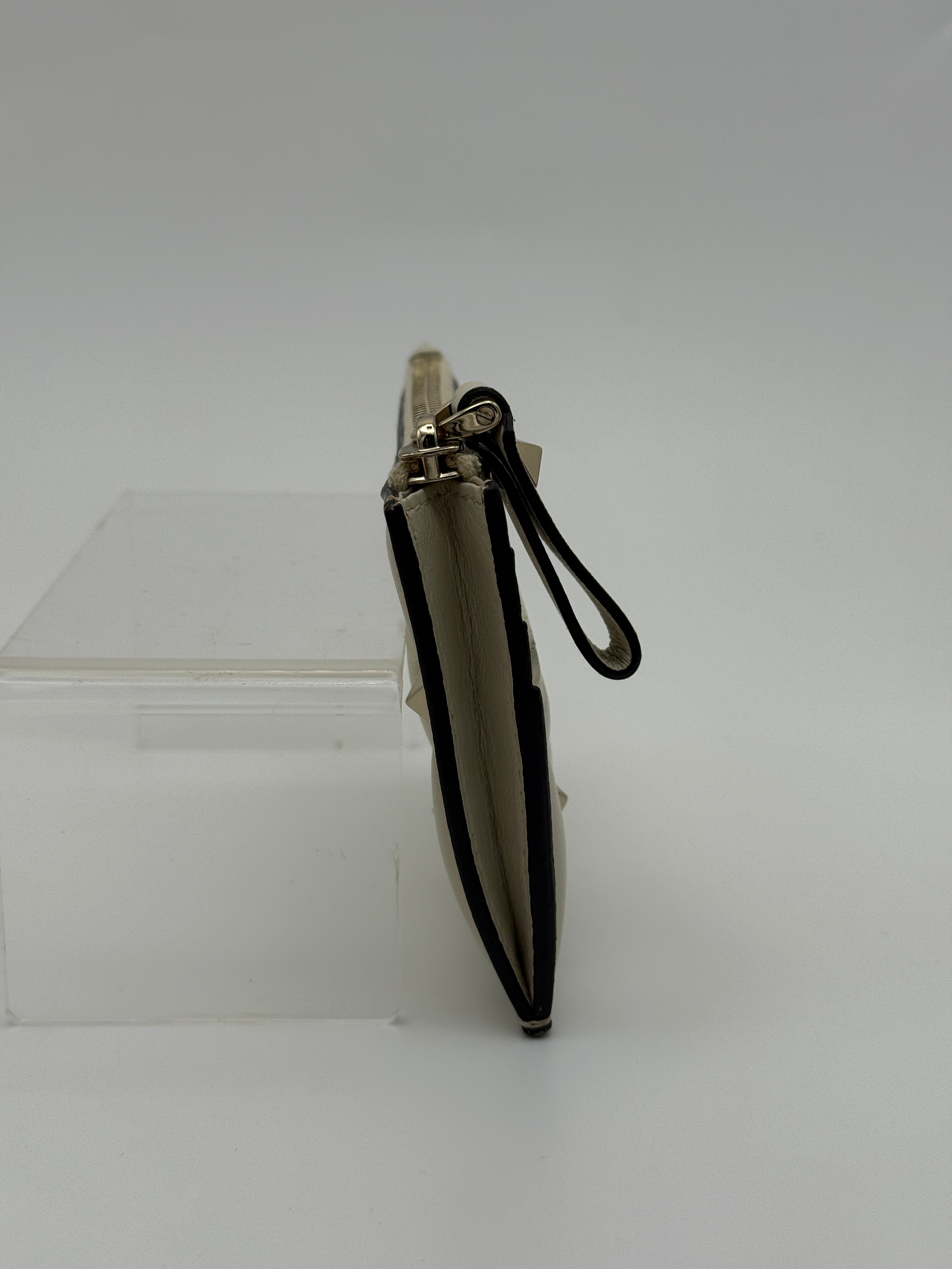 Valentino Garavani Ivory Rockstud Snap Wallet