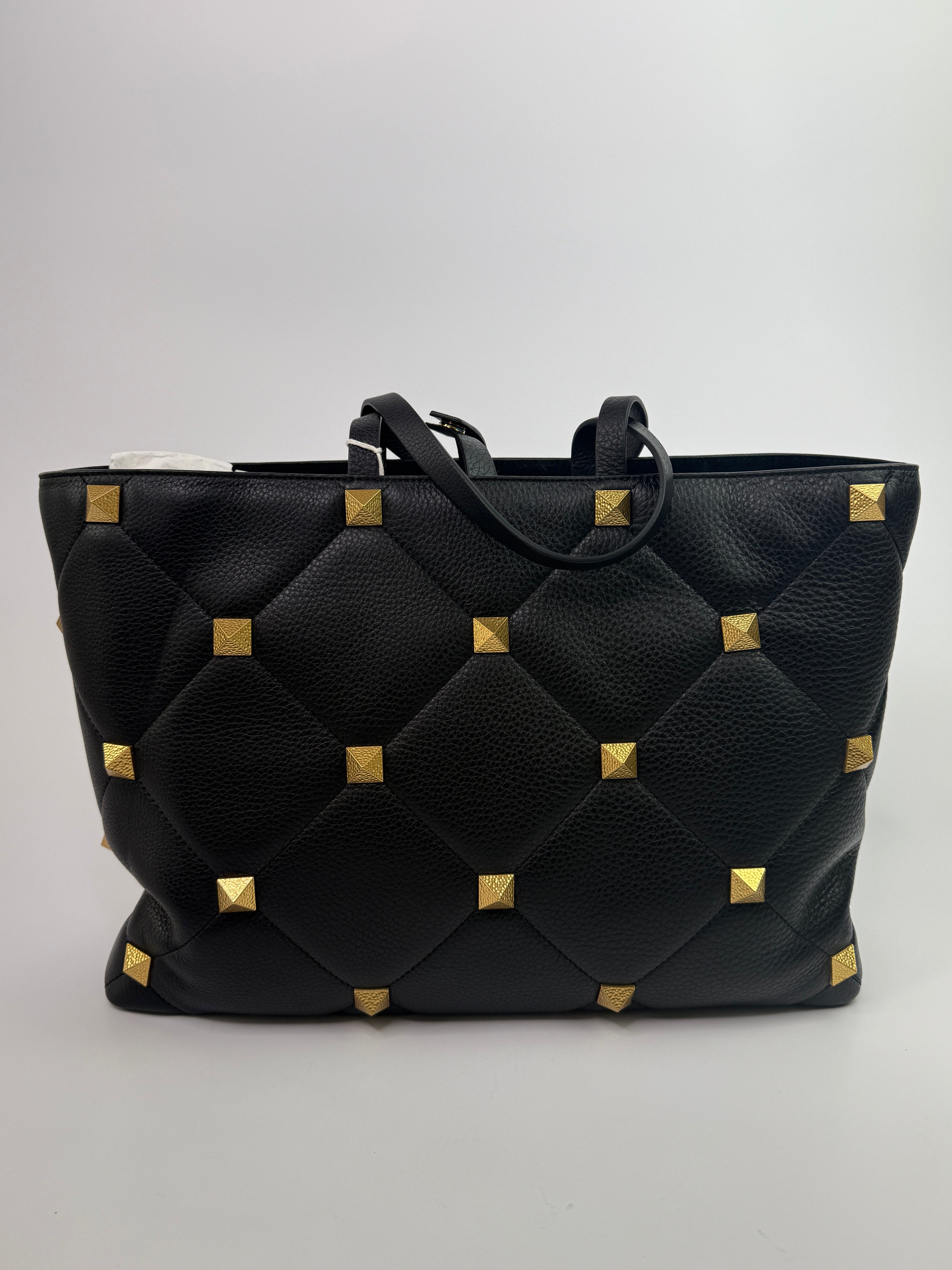 Valentino Garavani Grained Calfskin Quilted Large Roman Stud Tote