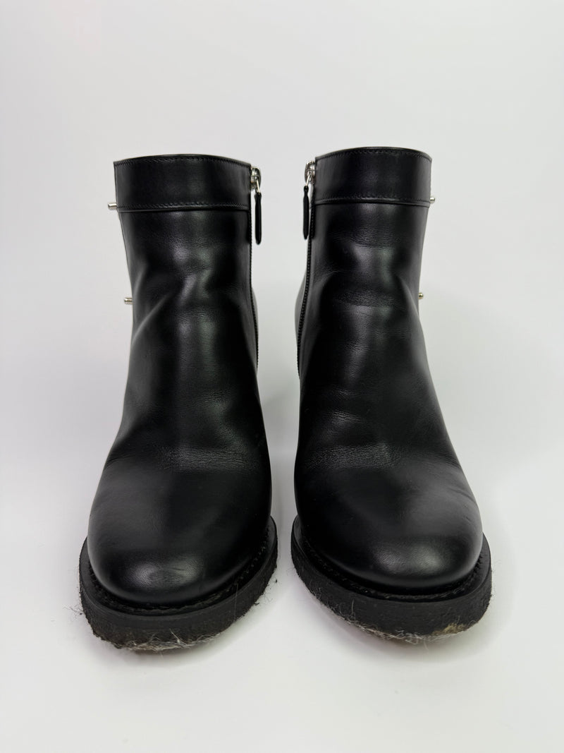 Chanel CC Turnlock Ankle Boots (Size 39/UK6)