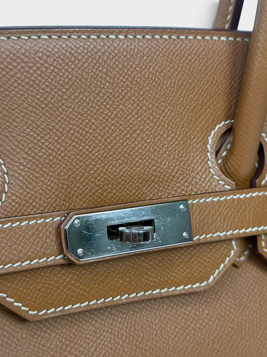 Hermès Birkin 35 In Gold Epsom Leather With Palladium Hardware