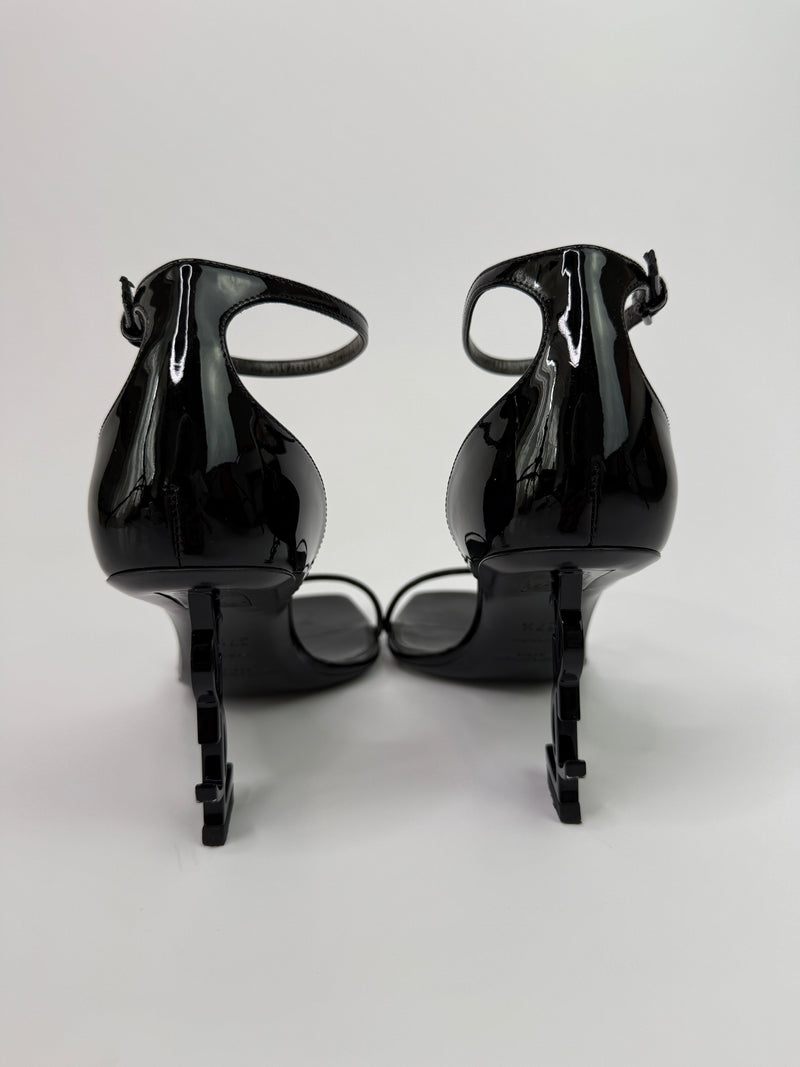 Saint Laurent Black Opyum Sandals (Size 38/UK 5)