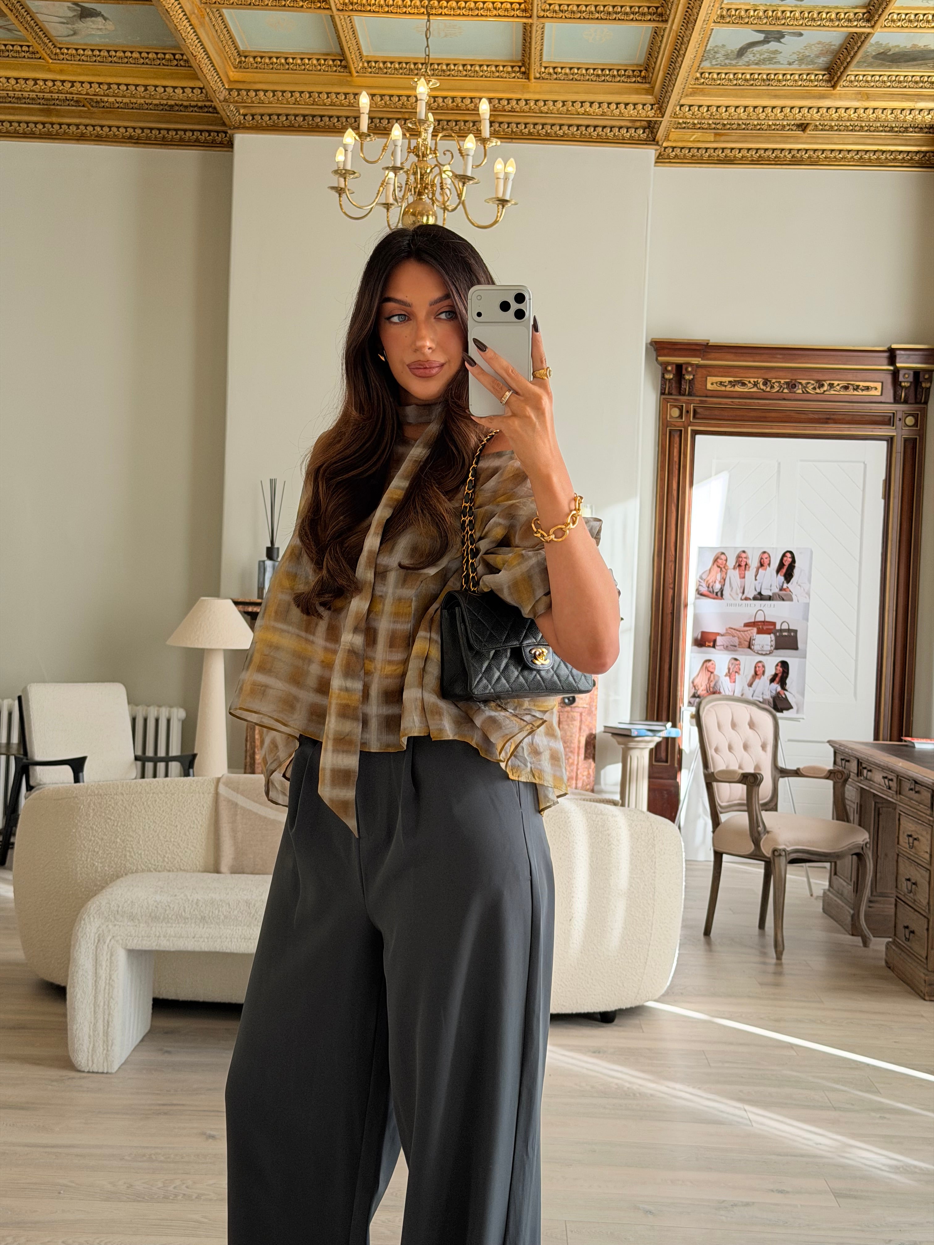 Chanel Vintage Small Classic Double Flap In Black Caviar Leather With GHW