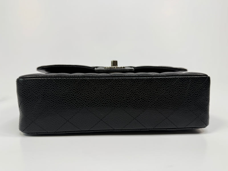 Chanel Small Classic Double Flap In Black Caviar Leather With SHW