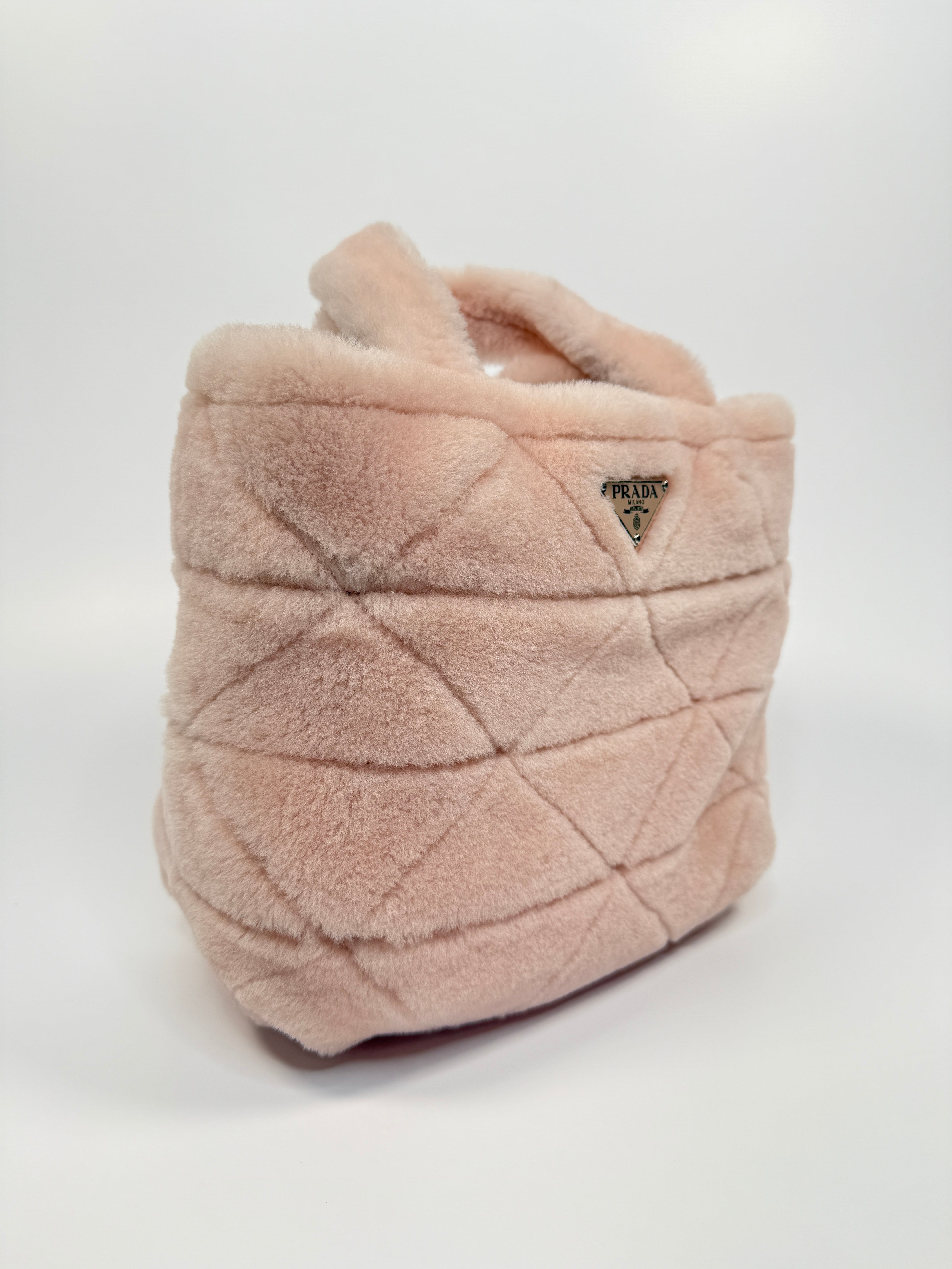 Prada Mini Shearling Tote Bag