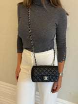 Chanel Mini Rectangle In Black Lambskin With SHW