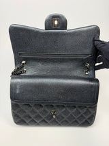 Chanel Jumbo Gunmetal Metallic Calfskin Leather With RHW