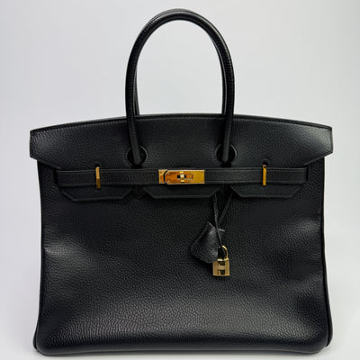 Hermès Birkin 35 Black Ardennes Leather With GHW