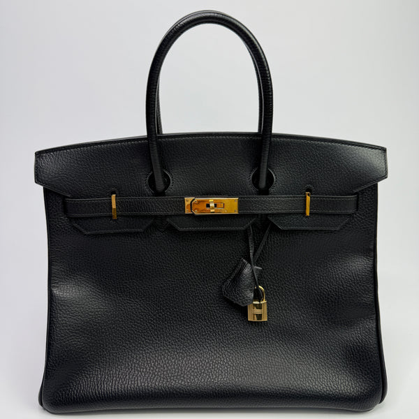 Hermès Birkin 35 Black Ardennes Leather With GHW