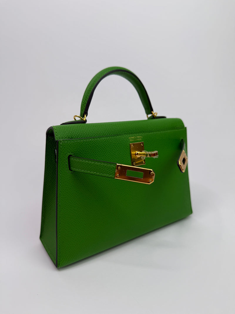 Hermès Mini Kelly ll In Bambou Epsom Leather With GHW