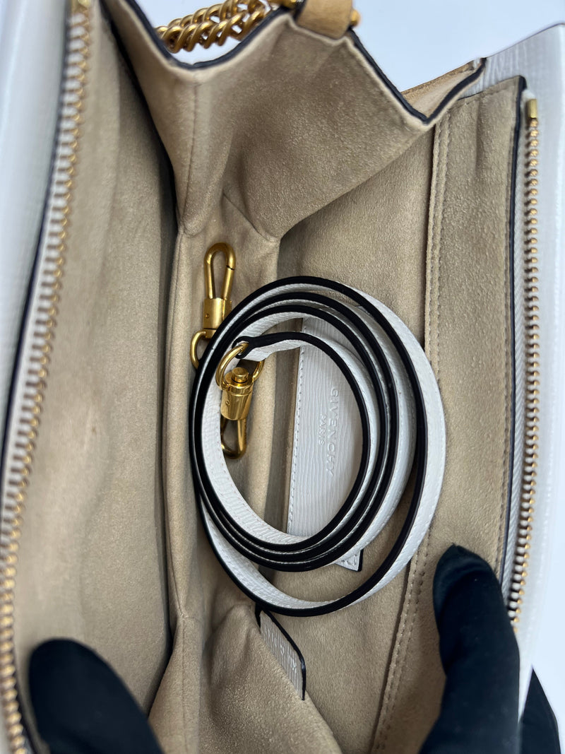 Givenchy Mini Pandora WOC in Grained White Leather