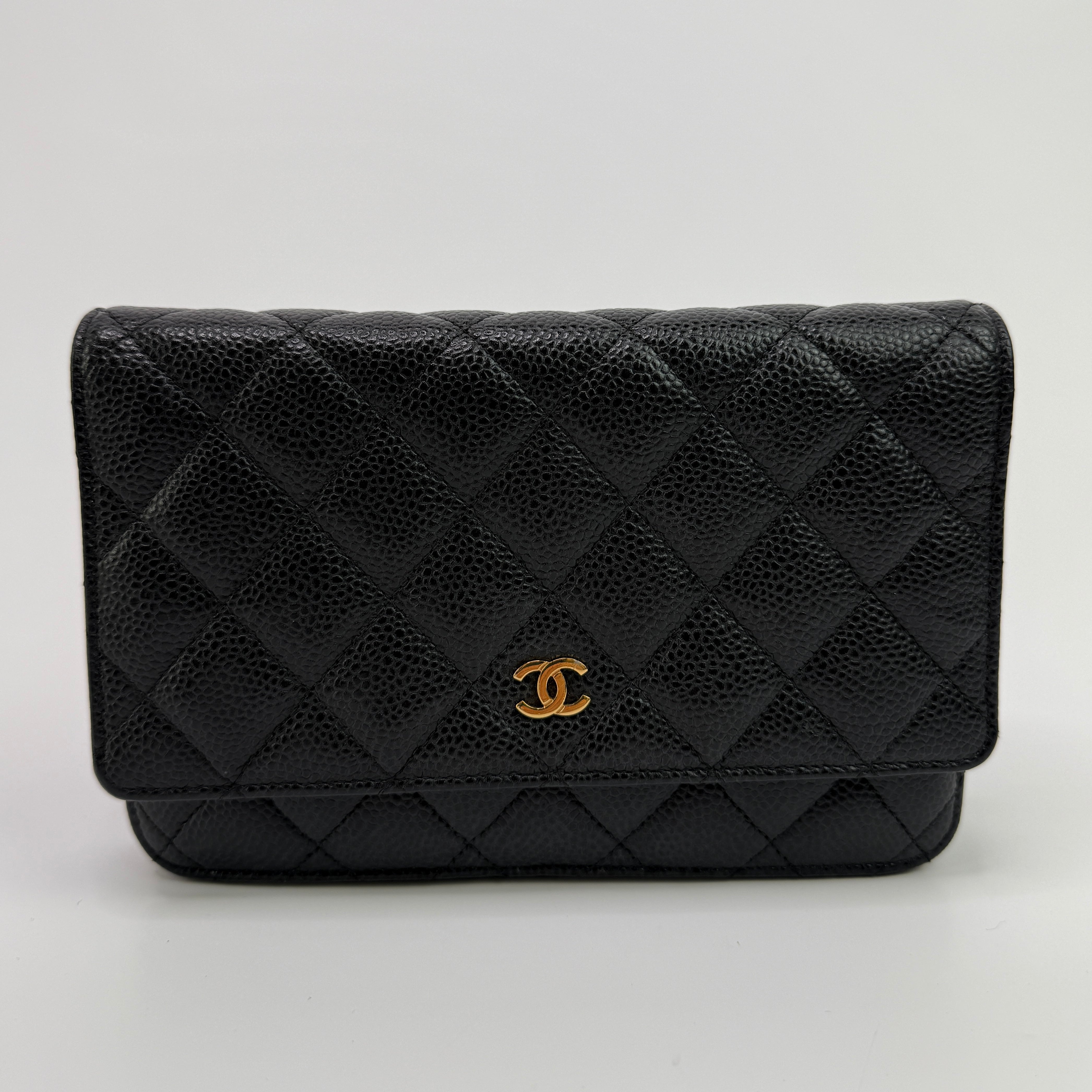 Chanel Wallet On Chain Black Caviar Leather With GHW