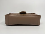 Gucci GG Medium Marmont Matelasse Shoulder Bag In Taupe Leather