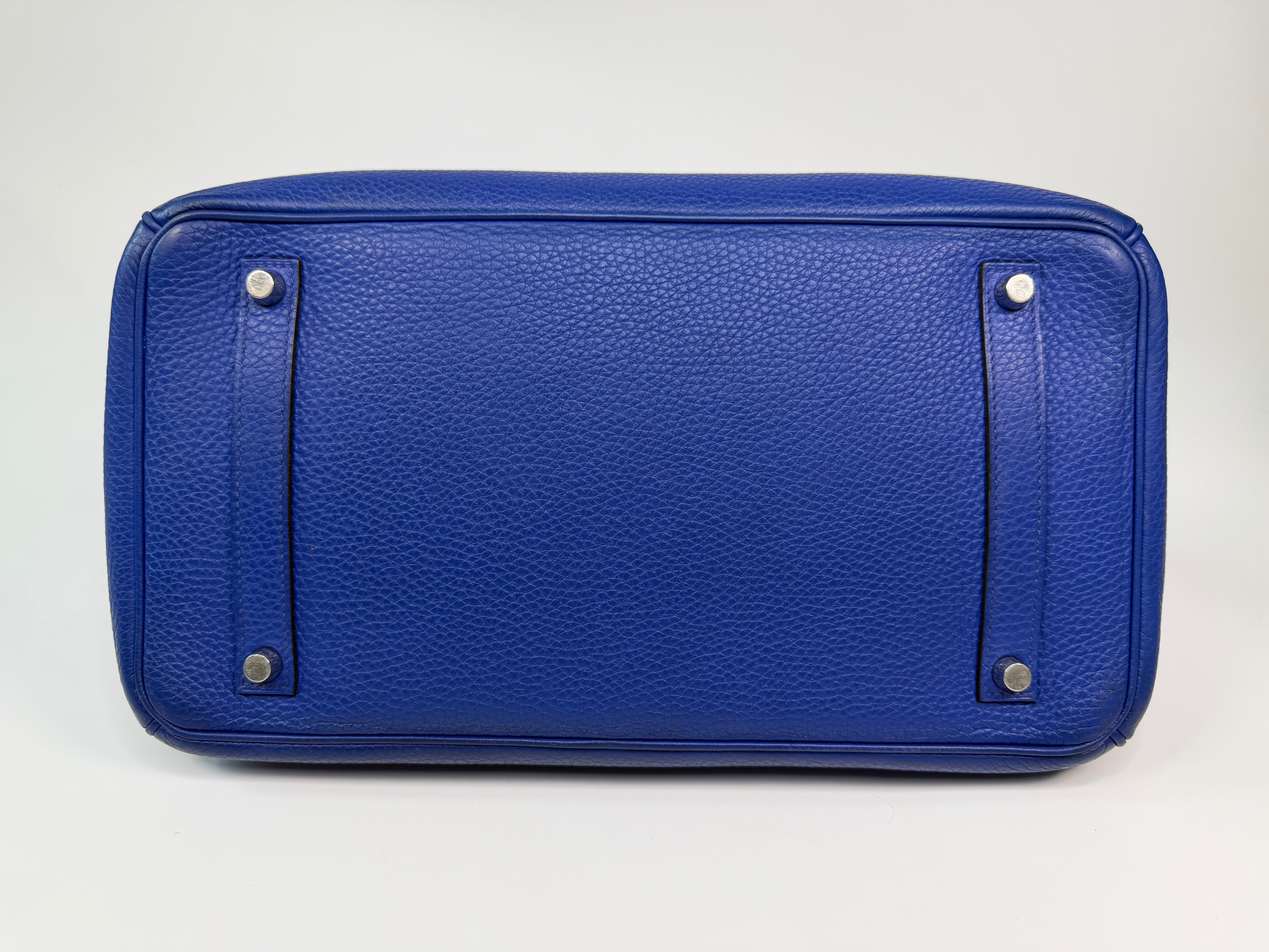 Hermès Birkin 35 Electric Bleu Togo Leather With Palladium Hardware. Authentic and preloved in very good condition.