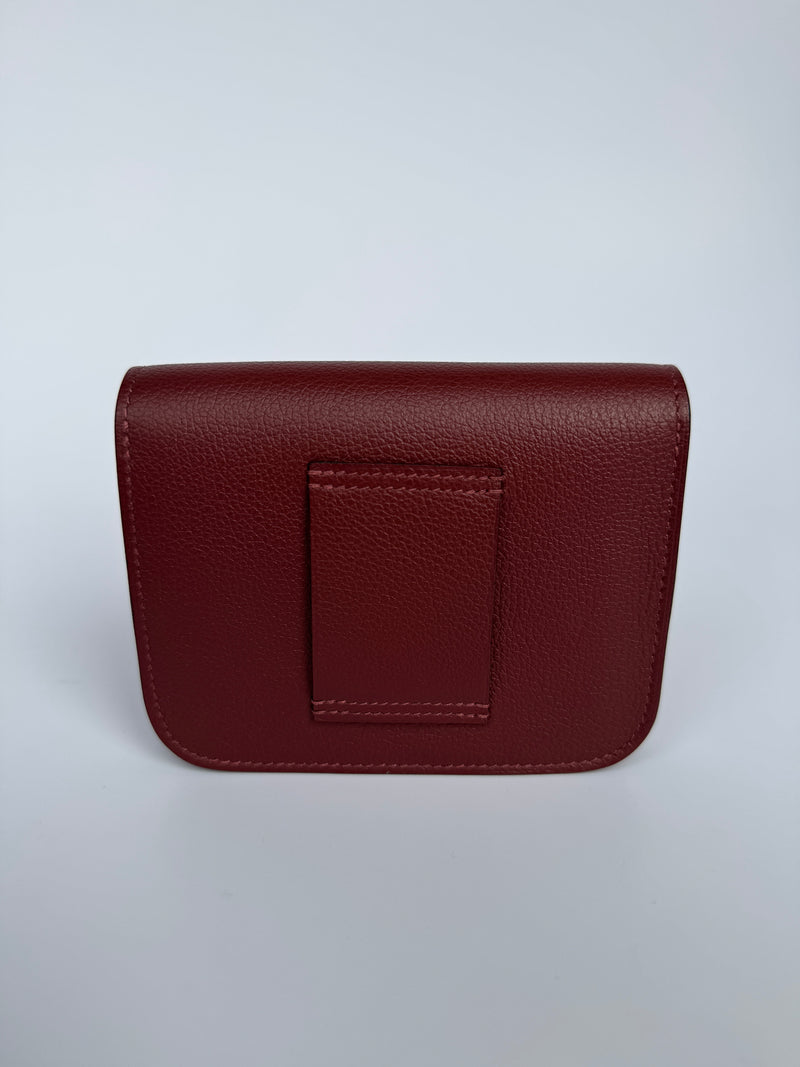 Hermès Constance Slim Wallet In Rouge H/Rose Azalee PHW