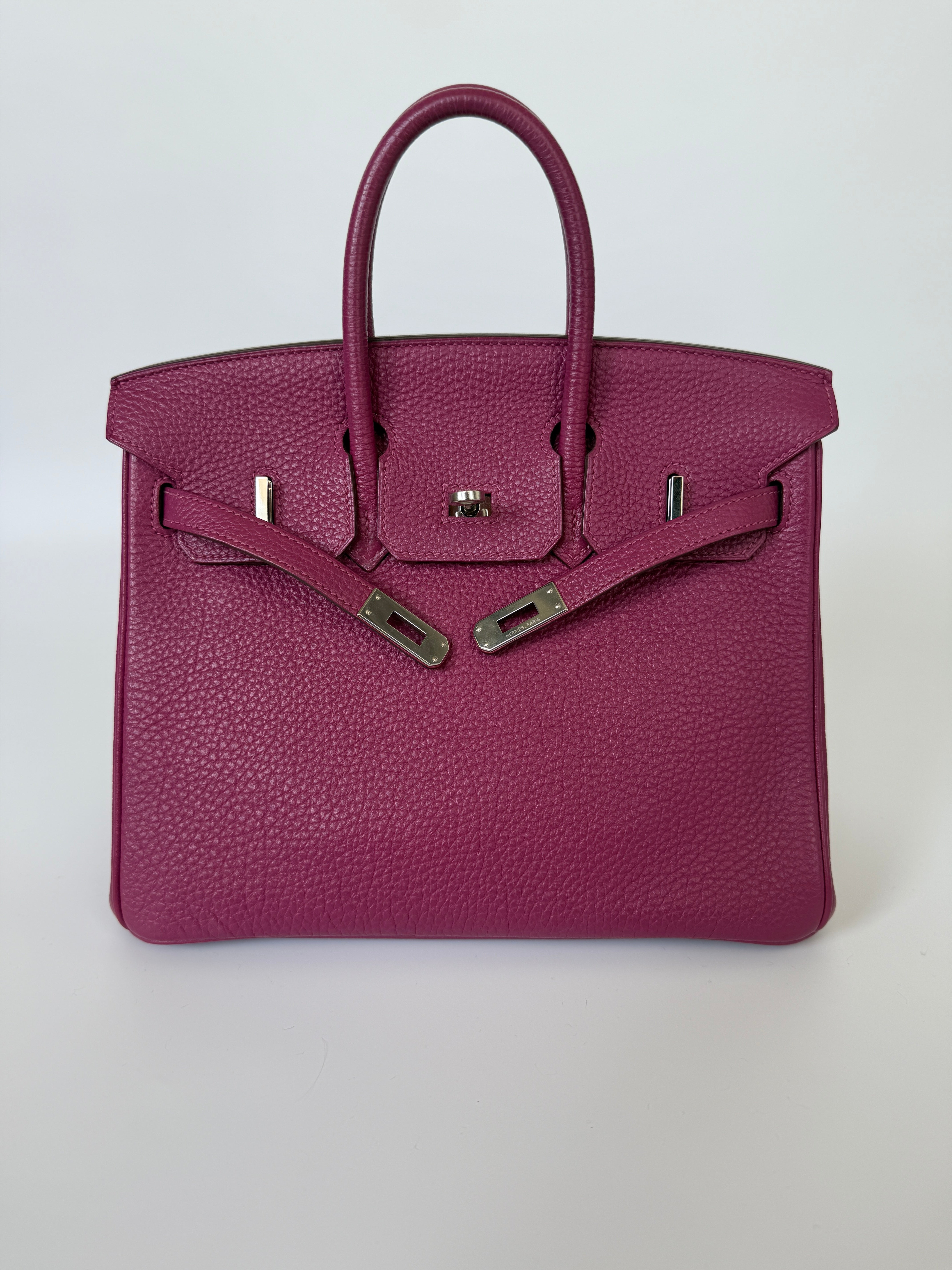 Authentic pre-loved Hermès Birkin 25 In Tosca Clemence Leather. Excellent condition, verified by Luxe Cheshire. Trusted designer resale.