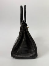 Hermès Birkin 30 In Matte Graphite Crocodile With GHW