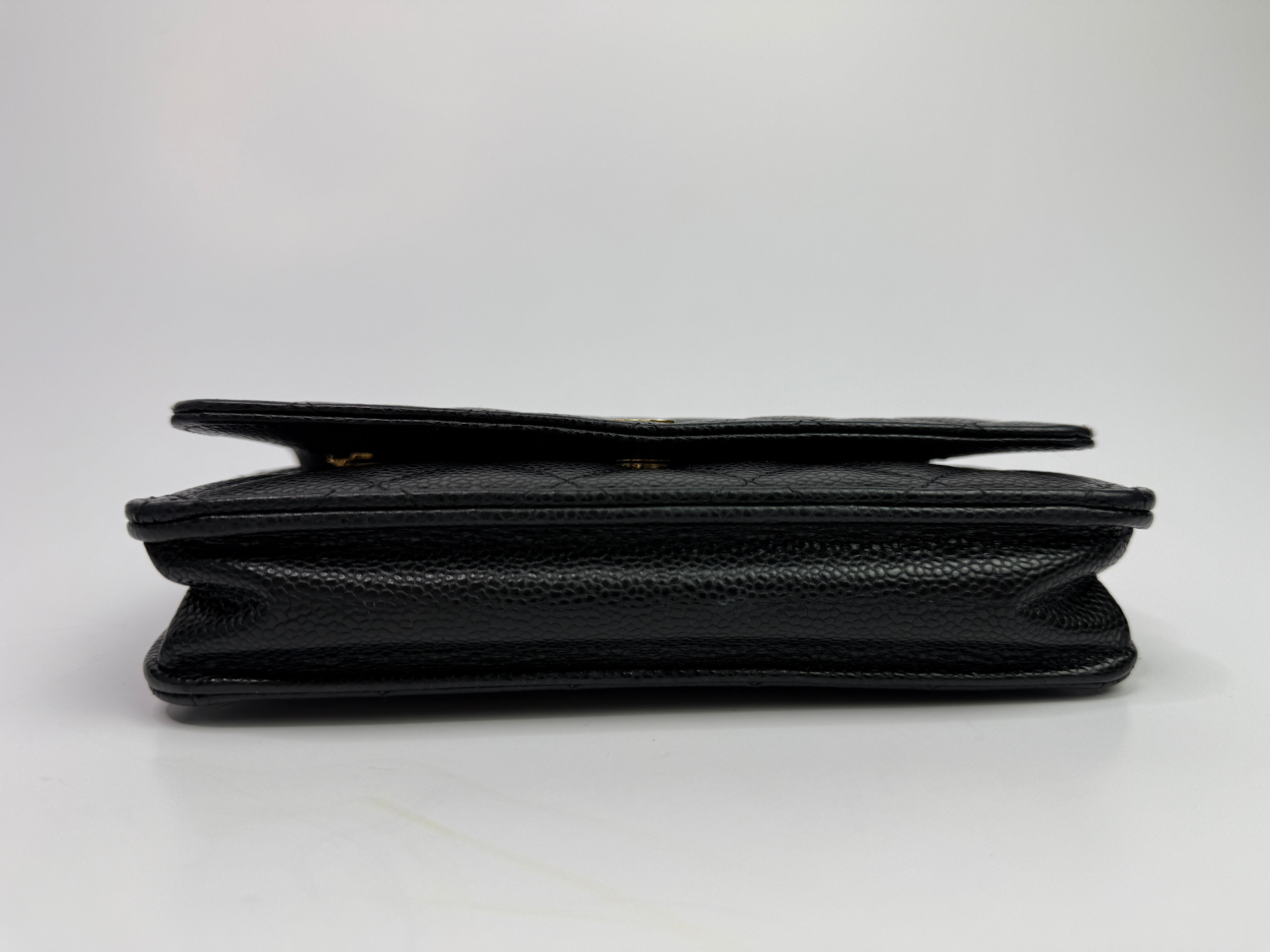 Chanel Wallet On Chain Black Caviar Leather With Gold Hardware
Pre Loved & Authentic 