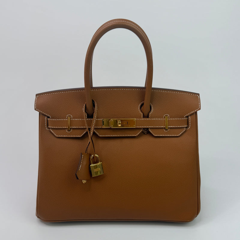Hermès Birkin 30 In Gold Sellier Epsom Leather GHW