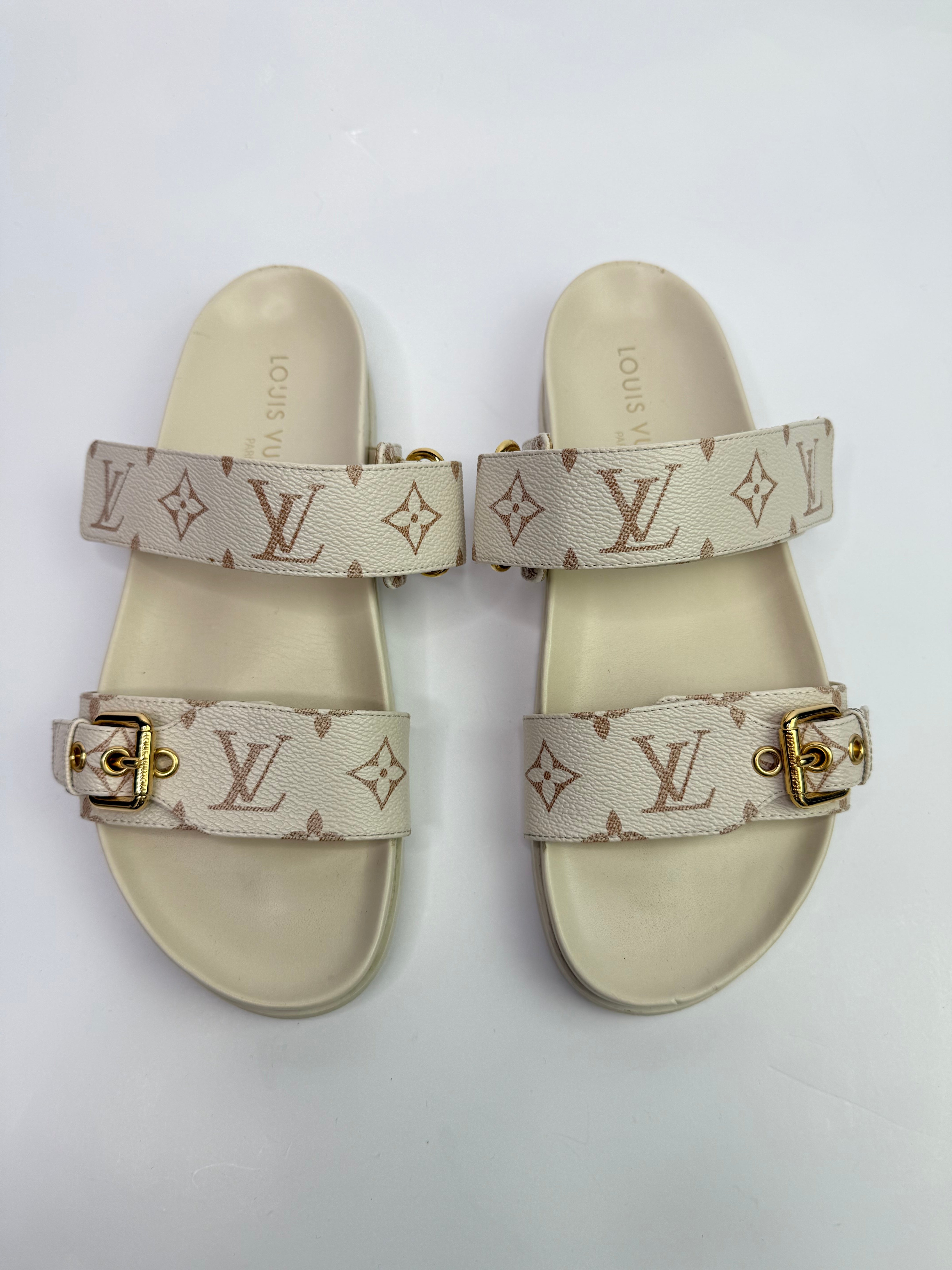 Louis Vuitton Bom Dia Flat  Mules (Size 40/UK7)
