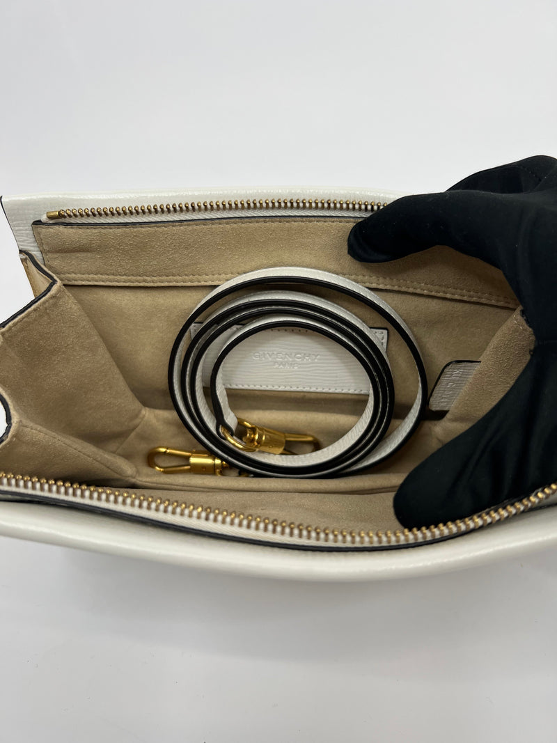 Givenchy Mini Pandora WOC in Grained White Leather