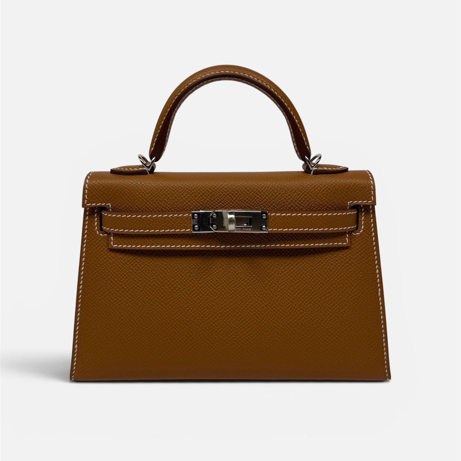 Hermès Mini Kelly Sellier In Gold Epsom Leather With Palladium Hardware